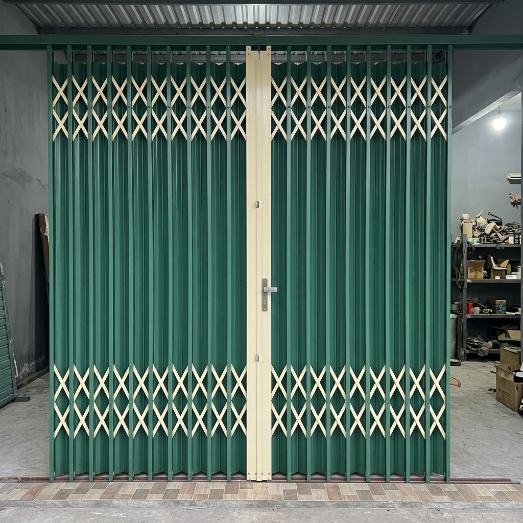 Cửa kéo sắt đẹp 1 cánh – 2 cánh thiết kế hiện đại