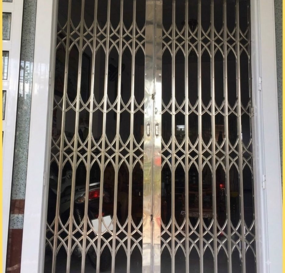 Cửa kéo Inox 304 Đài Loan có lá