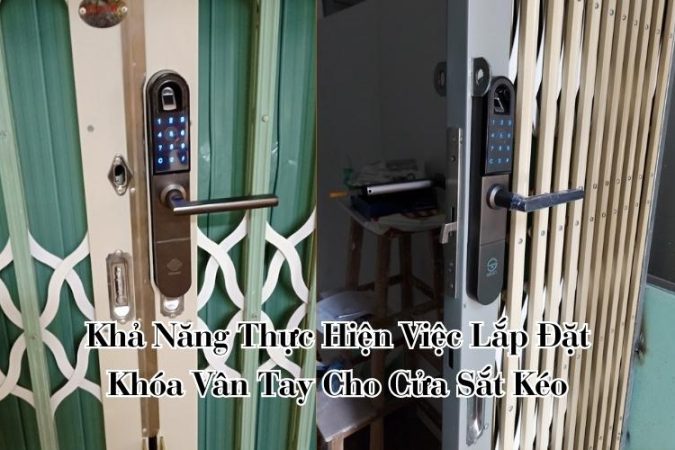 Khóa vân tay cho cửa kéo xếp lá