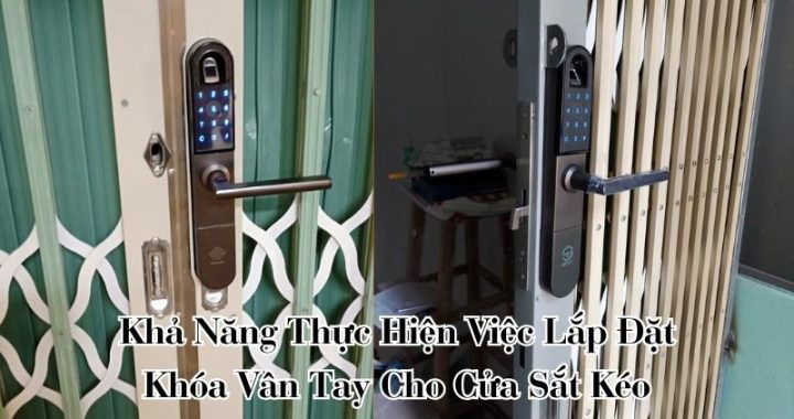 Khóa vân tay cho cửa kéo xếp lá