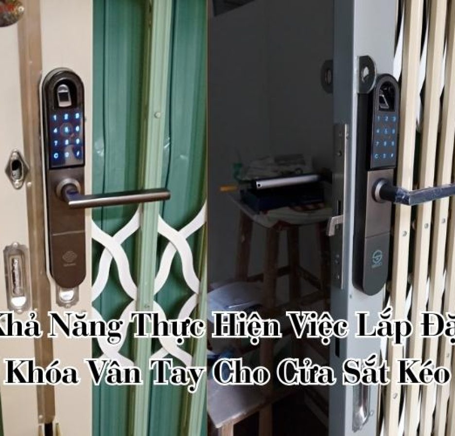 Khóa vân tay cho cửa kéo xếp lá