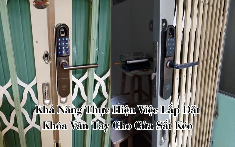 Cửa sắt kéo có gắn được khóa vân tay không? Loại nào tốt?